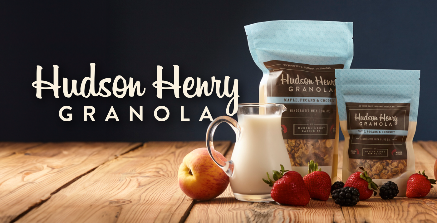 Hudson Henry Granola packaging bags with logo