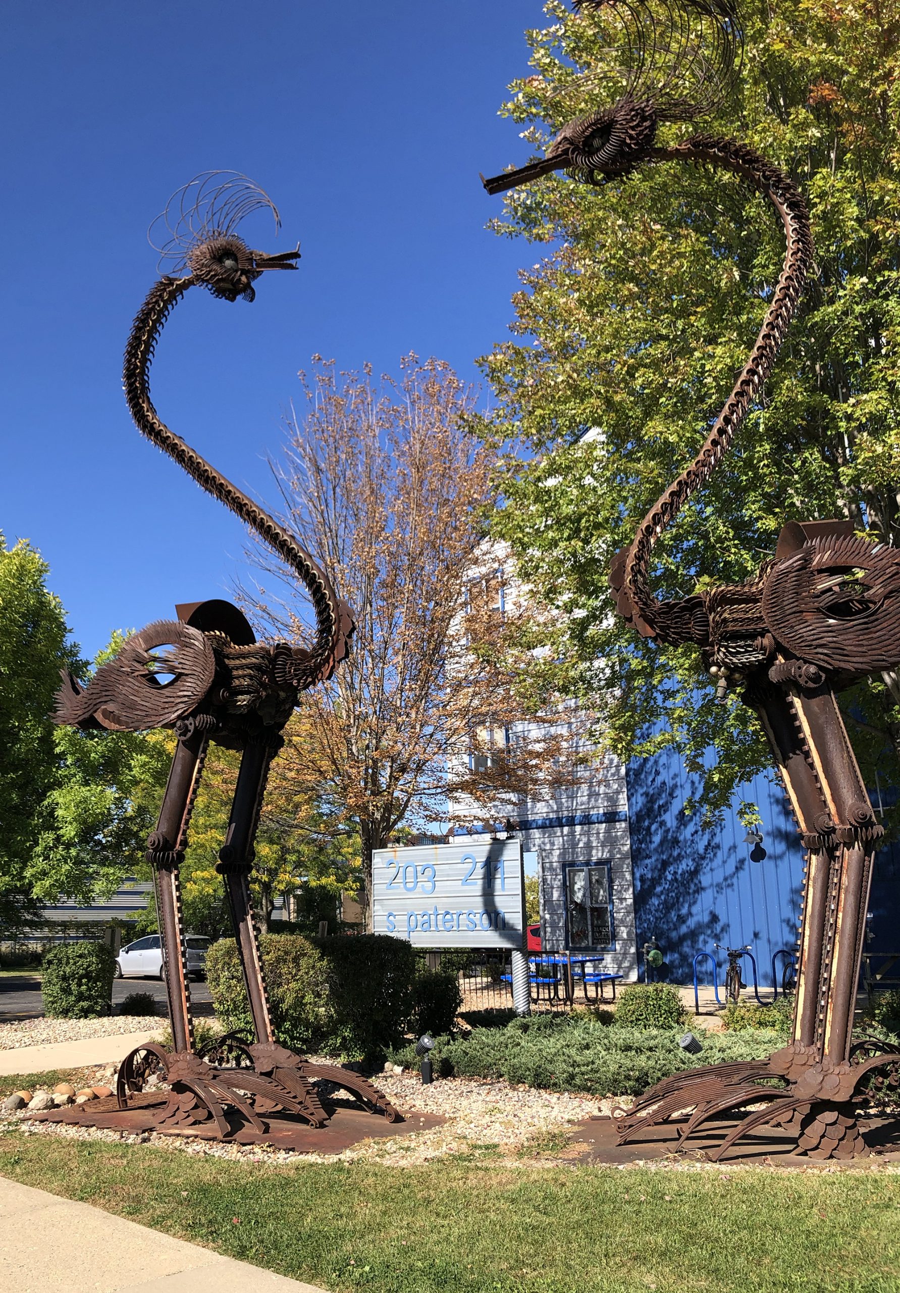 211 S. Patterson bird sculpture