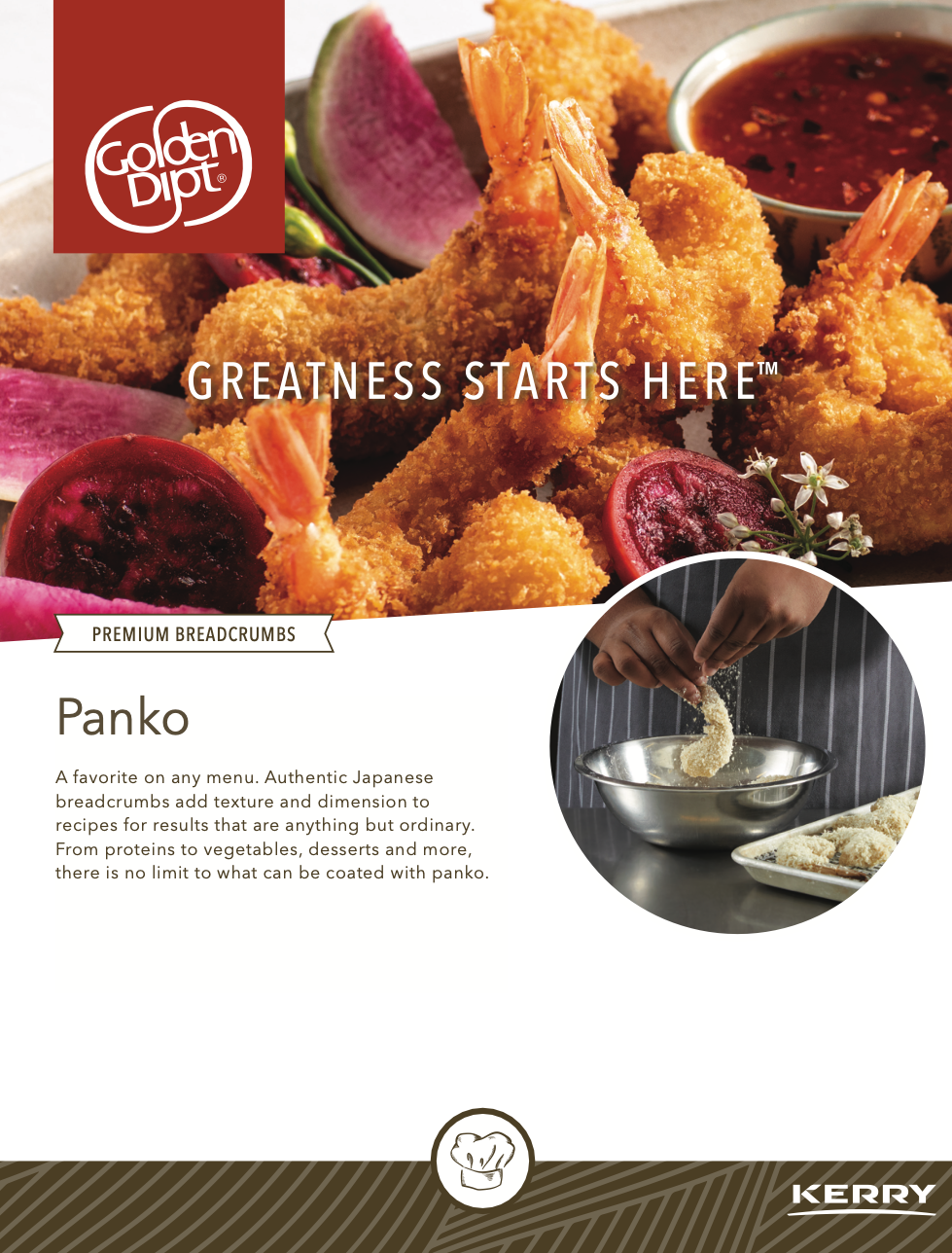 Kerry Golden Dipt print collateral: Panko