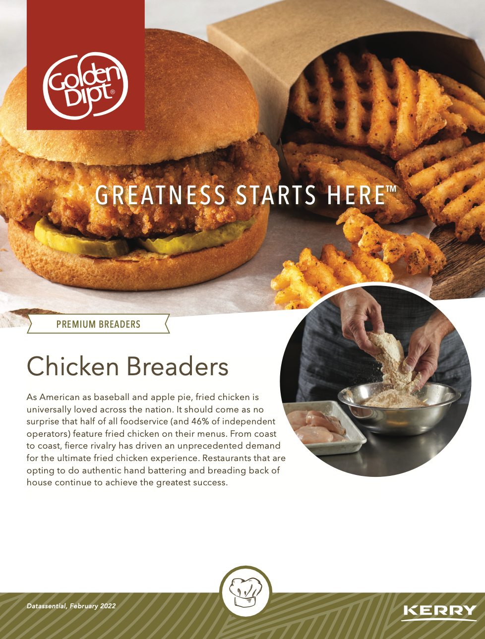 Kerry Golden Dipt print collateral: Chicken Breaders