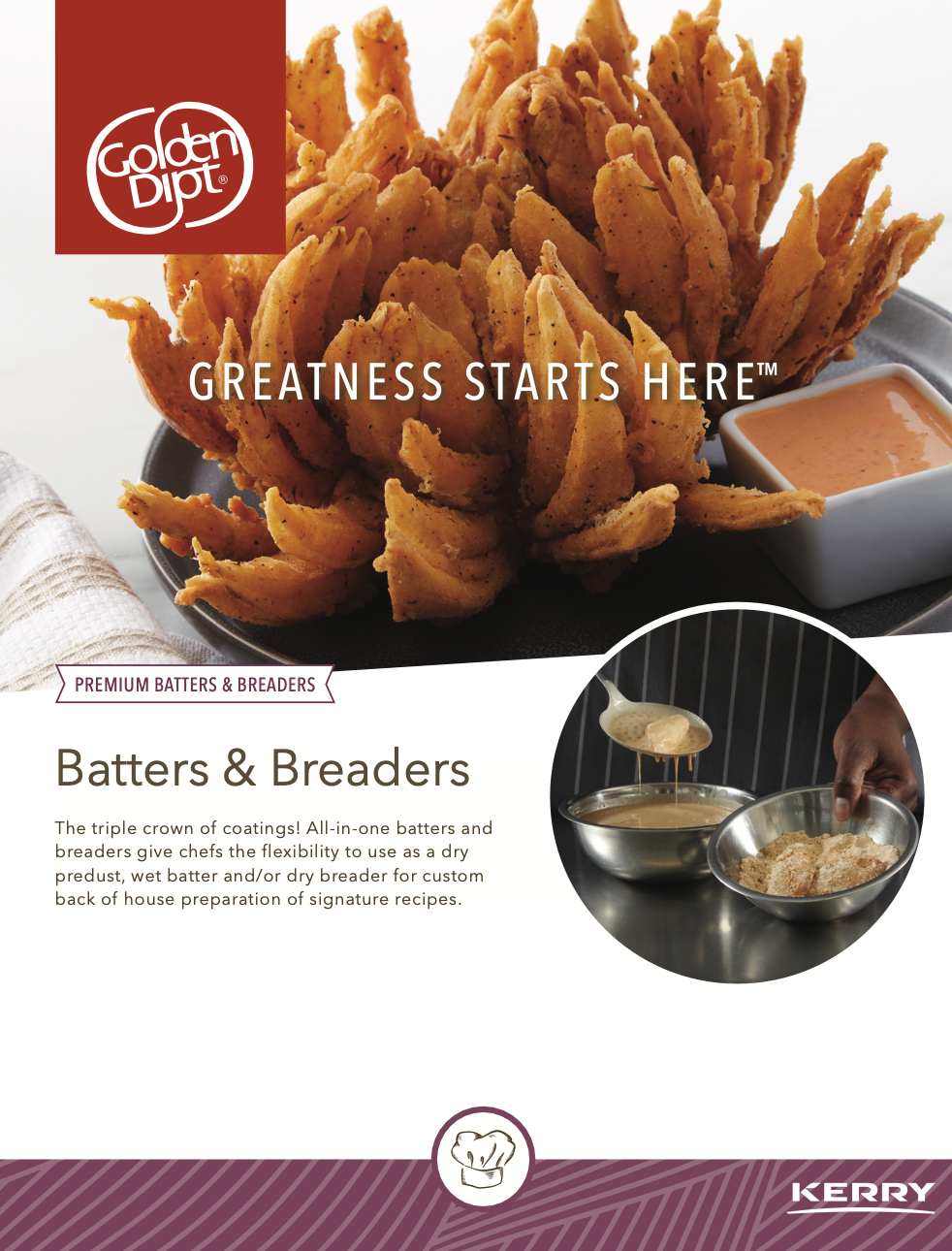 Kerry Golden Dipt print collateral: Batters & Breaders