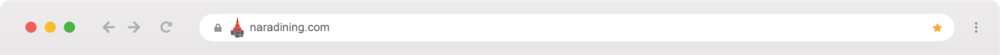 Nara Thai web browser bar